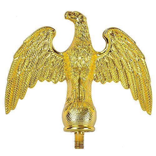 Handcrafted Gold Eagle Finial Flagpole Plastic Top For 16ft 20ft 25ft Telescopic Outdoor Yard Garden Flag Pole