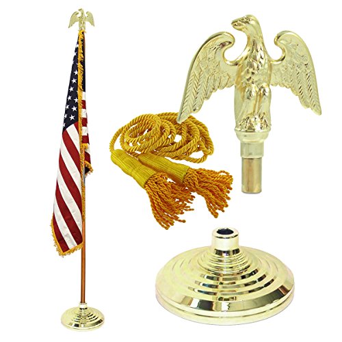 Indoor American Flag Flagpole Base and Tassel