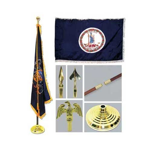 Virginia 3ft x 5ft Flag Flagpole Base and Tassel