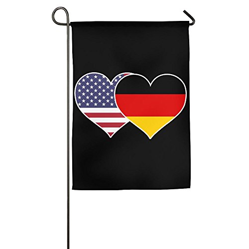 LLiYing-D American Germany Flag Heart Custom Decorative Flag