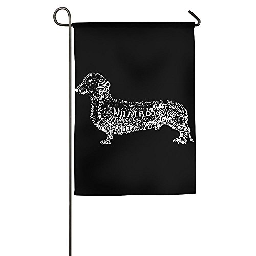 LLiYing-D Dachshund Doxen Weiner Word Art Dog Owner Gift Custom Decorative Flag