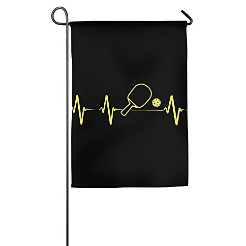 LLiYing-D Pickleball Paddle And Ball Heartbeat Custom Decorative Flag