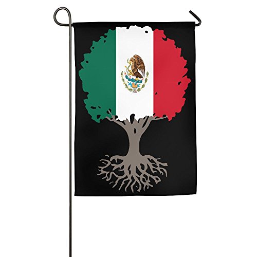 LLiYing-D Tree Of Life With Mexico Flag Custom Decorative Flag