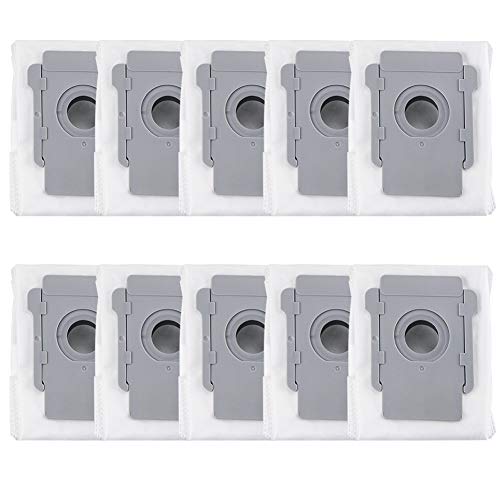 10 Pack Vacuum Dust Bags Compatible with Roomba i7 i7i7 Plus E5 E6 S9 S9S9 Plus Series Vacuum Cleaner Clean Base Dirt Disposal Replacement Parts Automatic Dirt Disposal Bags