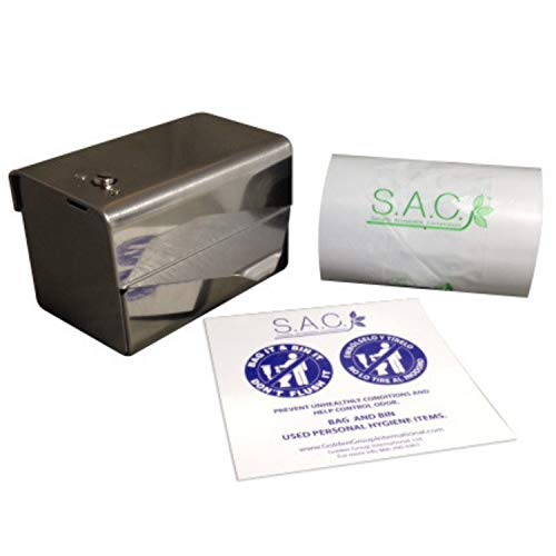 Sanitary Napkin Disposal - Bag Dispenser1 roll of bags and a Do Not Flush Sign included FREE