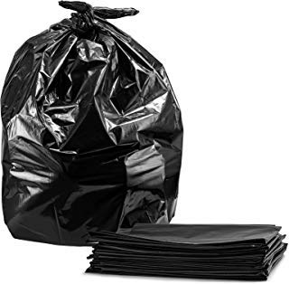 55-60 Gallon Contractor Trash Bags 30 Mil Large Black Heavy Duty Garbage Bags 50