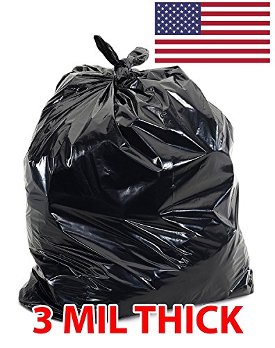 55 Gallon Contractor Bags 3mil Extra Heavy Duty Strength Trash Can Liners Large Garbage Bag 38X52-55 Gallon 50