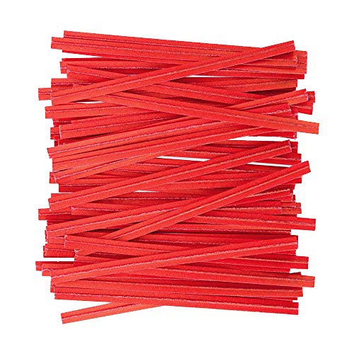 APQ Pack of 2000 Paper Twist Ties 4 Standard Red-Colored Twist Ties for Plastic Trash Bread Bags Paper Coated Metal Ties Bendable Multi-Function Strong Wire Ties for Tying Gift Bags Wholesale