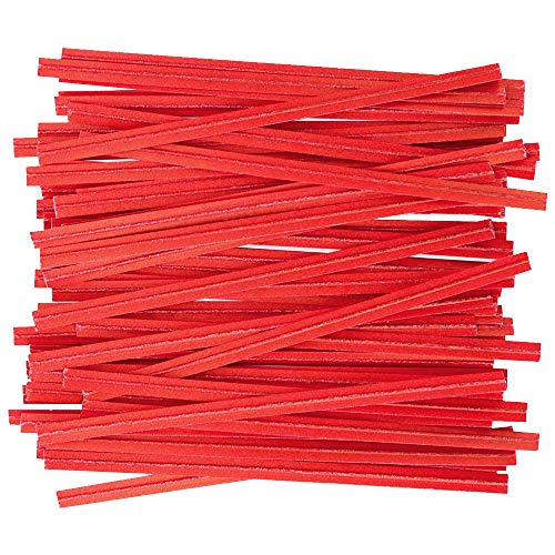 APQ Paper Twist Ties 6 Pack of 2000 Paper Coated Metal Ties Bendable Multi-Function Strong Wire Ties for Tying Gift Bags Standard Red-Colored Twist Ties for Plastic Trash Bread Bags Wholesale
