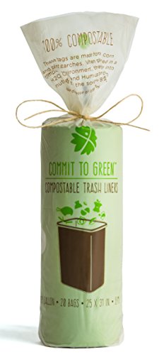 Commit To Green Super Strong Compostable Food Scrap Bags 13 Gallon Package of 20 08mil thickness