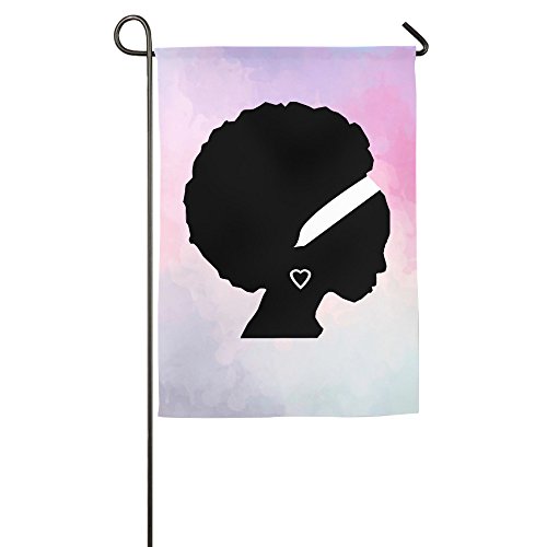 Natural Hair African American Women Garden House Flags Personalized Flag Welcome