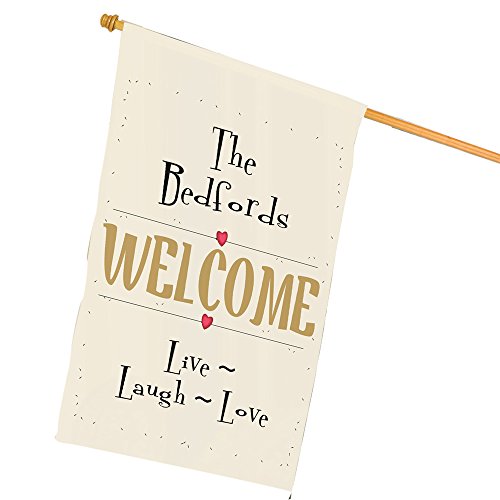 Personalized Live Laugh Love House Flag
