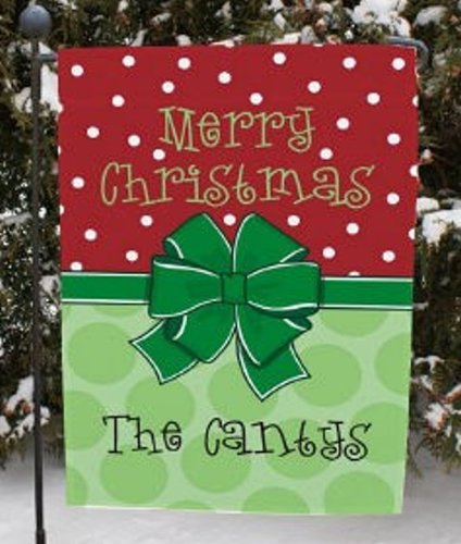Personalized Merry Christmas Garden Flag 12.5 X 18