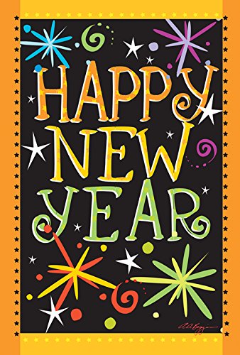 Toland Home Garden 1110449 Happy New Year HolidaysCelebration Decorative Garden Flag 125 x 18