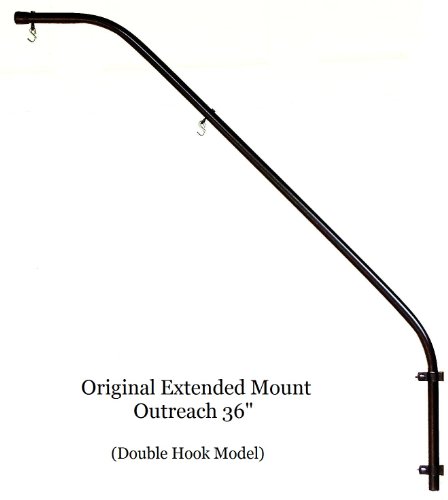 Strongest Extended Reach 60&quot Double Hook Swinging Bird Feeder Pole Holds 2 Feeders Easy Refillingamp No More Messy