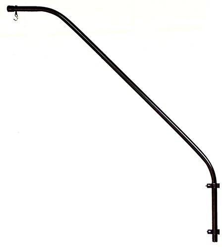 Strongest Extended Reach 60&quot Single Hook Swinging Hanger Bird Feeder Pole made In The Usa black