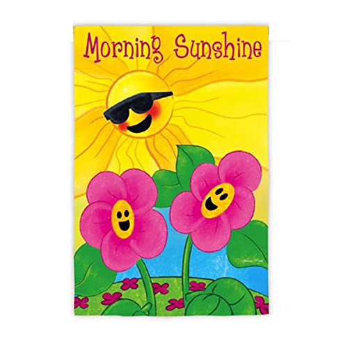 Cheery Spring Garden Morning Sunshine Decorative Outdoor Flag 18 x 125