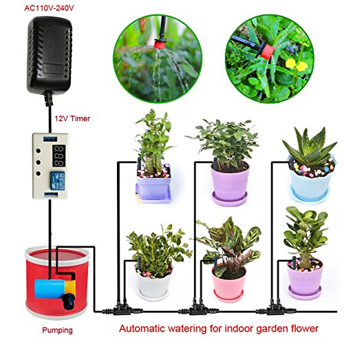 Indoor Garden Plat Automatic Watering System Timer for Home Indoor Garden Flower IrrigationPatioLawn Dripping