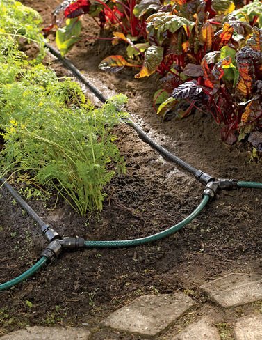 Garden Row Drip Irrigation Snip-n-Drip Soaker System