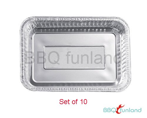 BBQ funland 85 X 6 Aluminum Drip Pans Set of 10