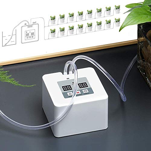 DIY Micro Automatic Drip Irrigation Kit Self Watering System with Timer and USB Power Operation 30-Day Programming Vacation Automatic Irrigation System for Potted Plant