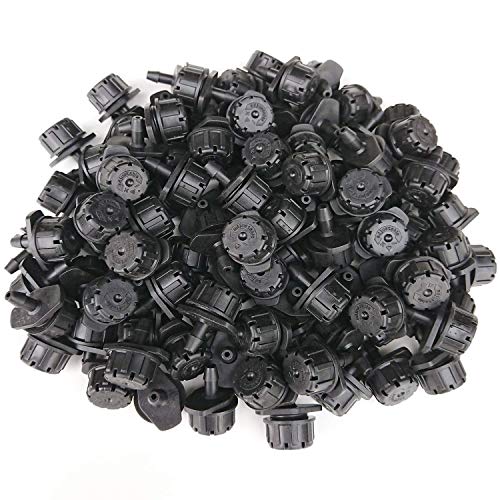 MANSHU 150pcs Adjustable Irrigation Drippers Sprinklers 14 Inch Emitter Dripper Micro Drip Irrigation Sprinklers for Flower beds Vegetable Gardens Lawn Herbs Gardens