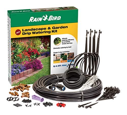 Rain Bird LNDDRIPKIT Drip Irrigation Landscape Garden Watering Kit with Drippers Micro-Bubblers and Micro-Sprays