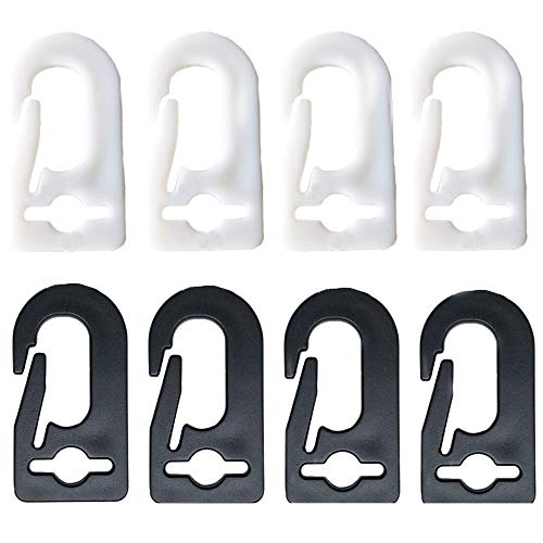 Auony 8 Pack Flag Pole Clip Snap Hooks Flagpole Attachment - Attach Flag to Flagpole with Rope