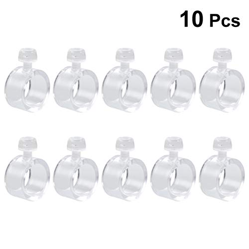 Yardwe 10PCS Flag Pole Rings Clips Plastic Flagpole Mounting Rings Flag Pole Accessories for 34 Inch Diameter Flagpole
