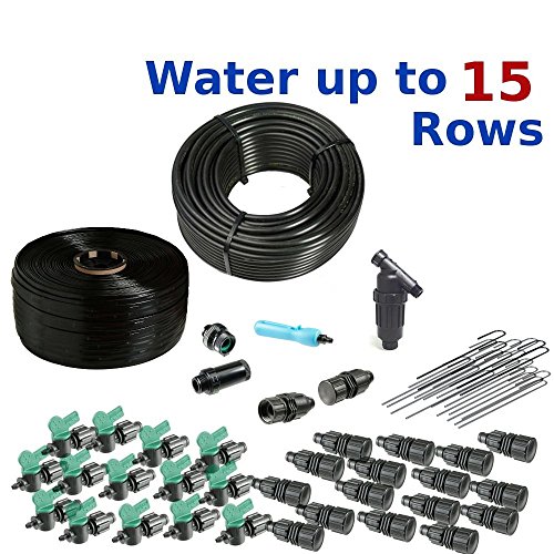 Drip Tape Irrigation Kit for Small Farms Water up to 15 Rows