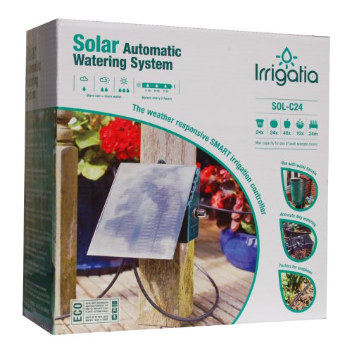 Bosmere L451 Irrigatia Solar Automatic Watering System for Water Barrels 24 Irrigation Units