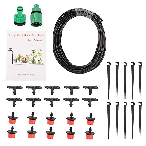 Aufee Micro Drip Irrigation Kit Garden Watering System DIY Irrigation Kit for Garden Outdoor Patio Greenhouse