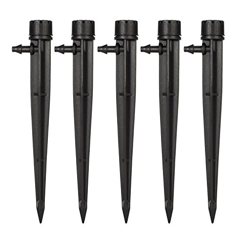 Deyard 50pcs Drip Irrigation Emitters Garden Watering System Perfect for 47mm Hose 360 Degree Adjustable Drip Irrigation Kit for Garden Greenhouse Flower Bed