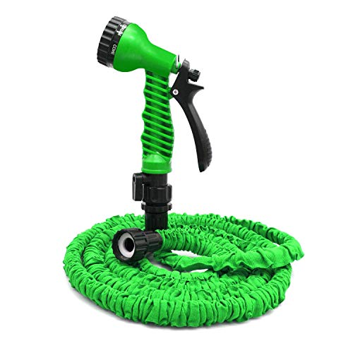 Flantor Garden Hose 50 Feet Water Hose Expandable Garden Hose with 7-Pattern Free Spray NozzleGarden Watering System for Your Garden Life Garden Hose-50ft Green