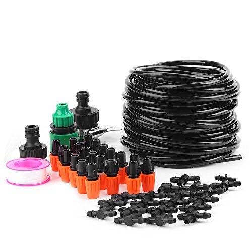 Irrigation Kit Micro Water Irrigation System Garden Greenhouse Plants Automatic Watering 15M Hose Set Kit for Greenhouse