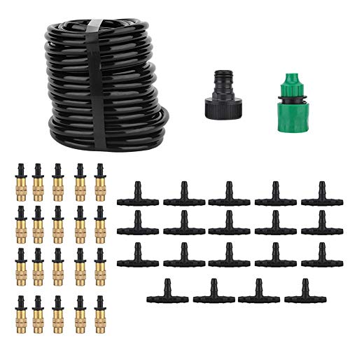 Qioni Water Irrigation Kit 15m 20 Copper Nozzle Micro Irrigation System Plant Self Watering Dripper Kit for OrchardGreenhouseAgricultureLawnGardenUS