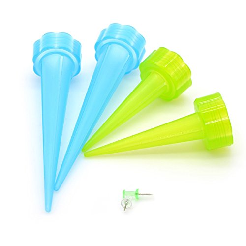 Automatic Garden Cone Watering Spike Water Control Drip Cone Spike Flower Plant Waterers Bottle Irrigation System with Nails Care Your Flowers8 Pack