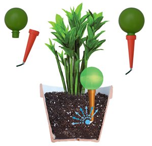 Plantpal Pack of 2 Large Self Watering Globes Plant Watering Stakes Automatic Indoor Potted Plant Watering Vacation Watering System Great For House Plants Use in 7 - 10 Inch Indoor Plant Pots