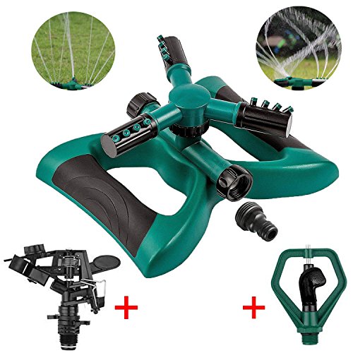 TINANA Lawn Sprinkler Automatic 360 Degree Rotating Sprinklers Lawn Irrigation System Oscillating Rotary High Impact Sprinkler System for Lawns Garden Yard Outdoor