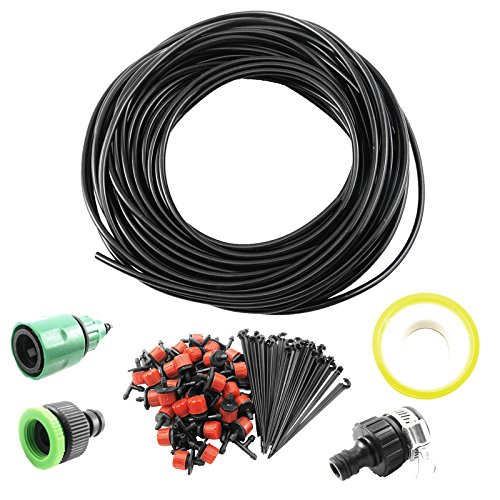 25m Micro Drip Irrigation System Plant Self Watering Garden Hose Kits Drippers (green Faucet)