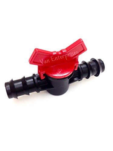 12 Ball Valves Hose Barb Connectors for Drip Irrigation Hoses and Aquariums Various Size Available
