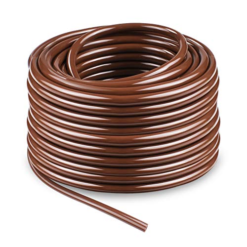 KORAM Drip Irrigation 14 Blank Distribution Tubing Drip Watering Hose 100ft Roll with Plant Garden Labels