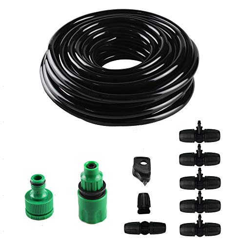 SdeNow Drip Irrigation Hose Poly tubing 38 031 ID x 043 OD Drip Watering Hose 50 Feet Black