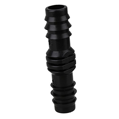 WEONE Black Plastic PE16 16mm Dia Barbed Straight Connector Fittings Joiner Yard Garden Drip System Hydroponics Pack of 20