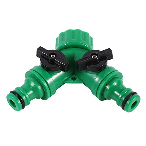 Mintata Garden Hose Splitter 2-Way Hose Y Connector Adaptor with Shut-Off Valves for Garden Watering Drip Irrigation Hose Pipe 34