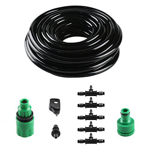 SdeNow Irrigation tubing 38 031 ID x 043 OD Drip Watering Hose 50 Feet Black