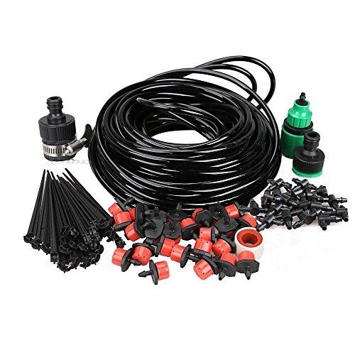 BOZLIZ - Irrigation Kit - Plant Irrigation System Water Dispenser Syringe Kit 20 Meters Garden Watering Kits - Timer Garden Ears Plant Kits Medical Rainbird Drip Irrigation System