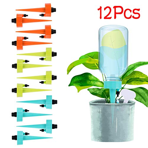 Yukuai 12PCS New Automatic Water Irrigation Control System with Slow Release Control Valve Switch Self Irrigation Watering Drip Devices for Garden Planting Flower Indoor Outdoor