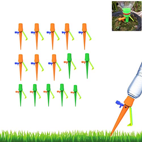 Yukuai 15Pcs New Automatic Water Irrigation Control System with Slow Release Control Valve Switch Self Irrigation Watering Drip Devices for Plants Indoor Outdoor