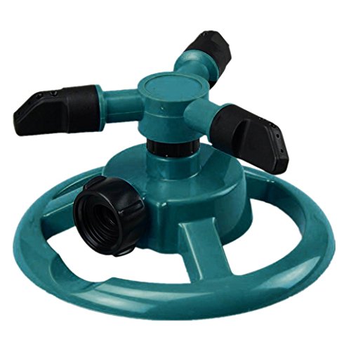 Lawn Sprinkler WensLTD Automatic 360 Rotating Adjustable Garden Water Sprinklers Lawn Irrigation System Green